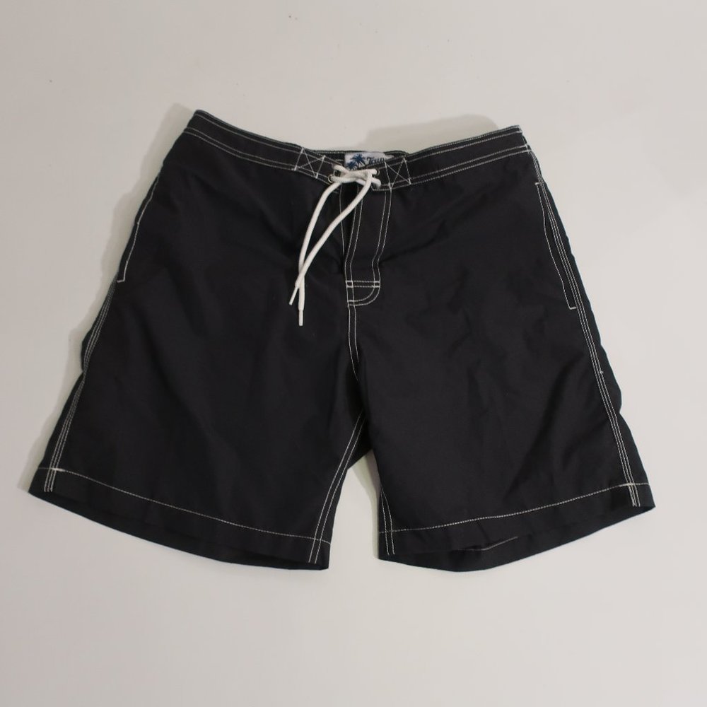 Mens Trunks Black, White Swim Trunks L *